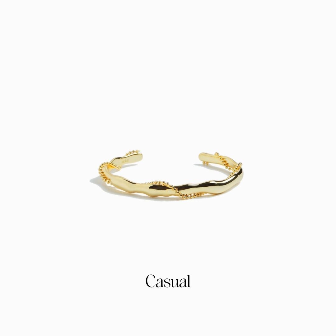 Twist Line Bangle【Luxe】（Silver） | Melloff