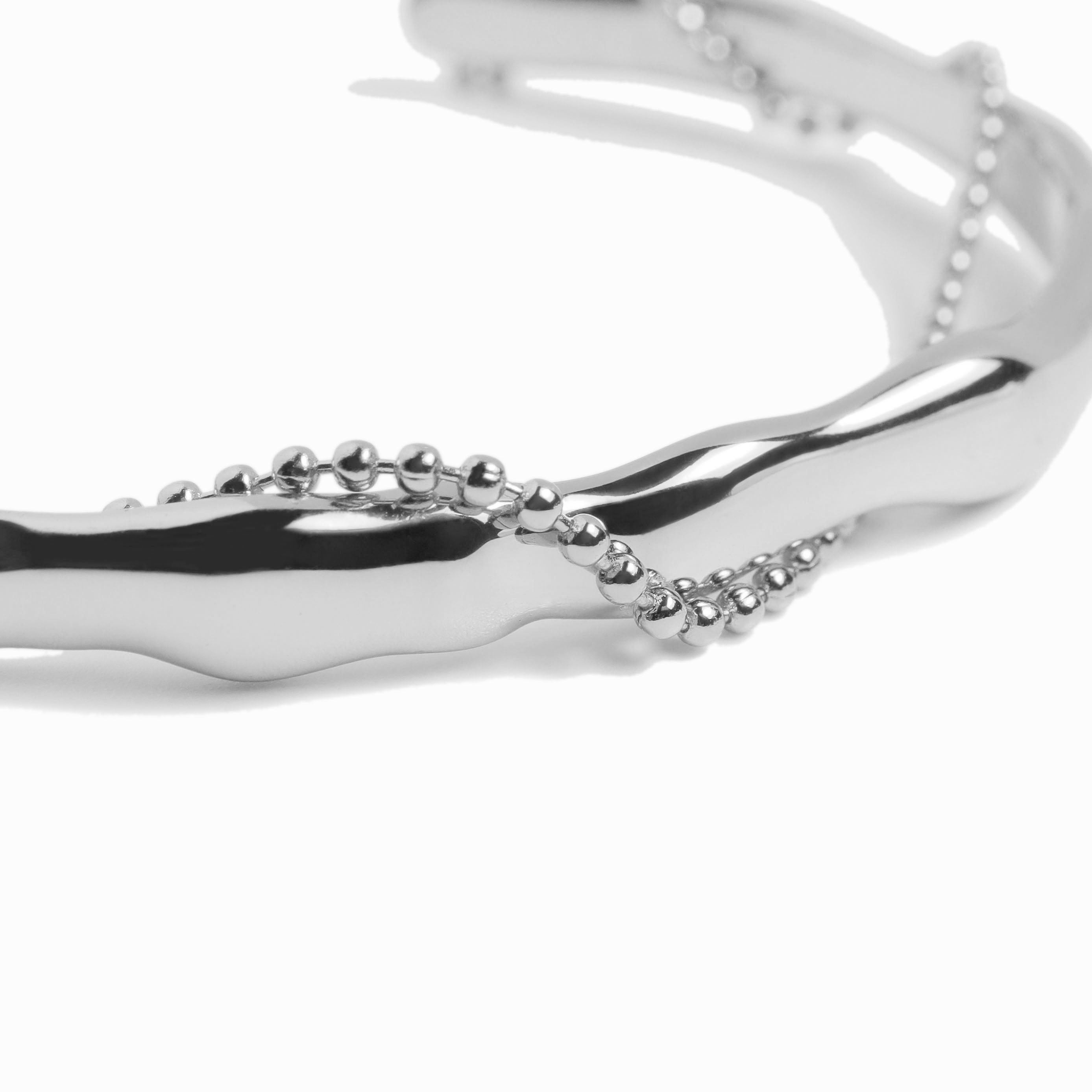 Twist Line Bangle【Luxe】（Silver） | Melloff