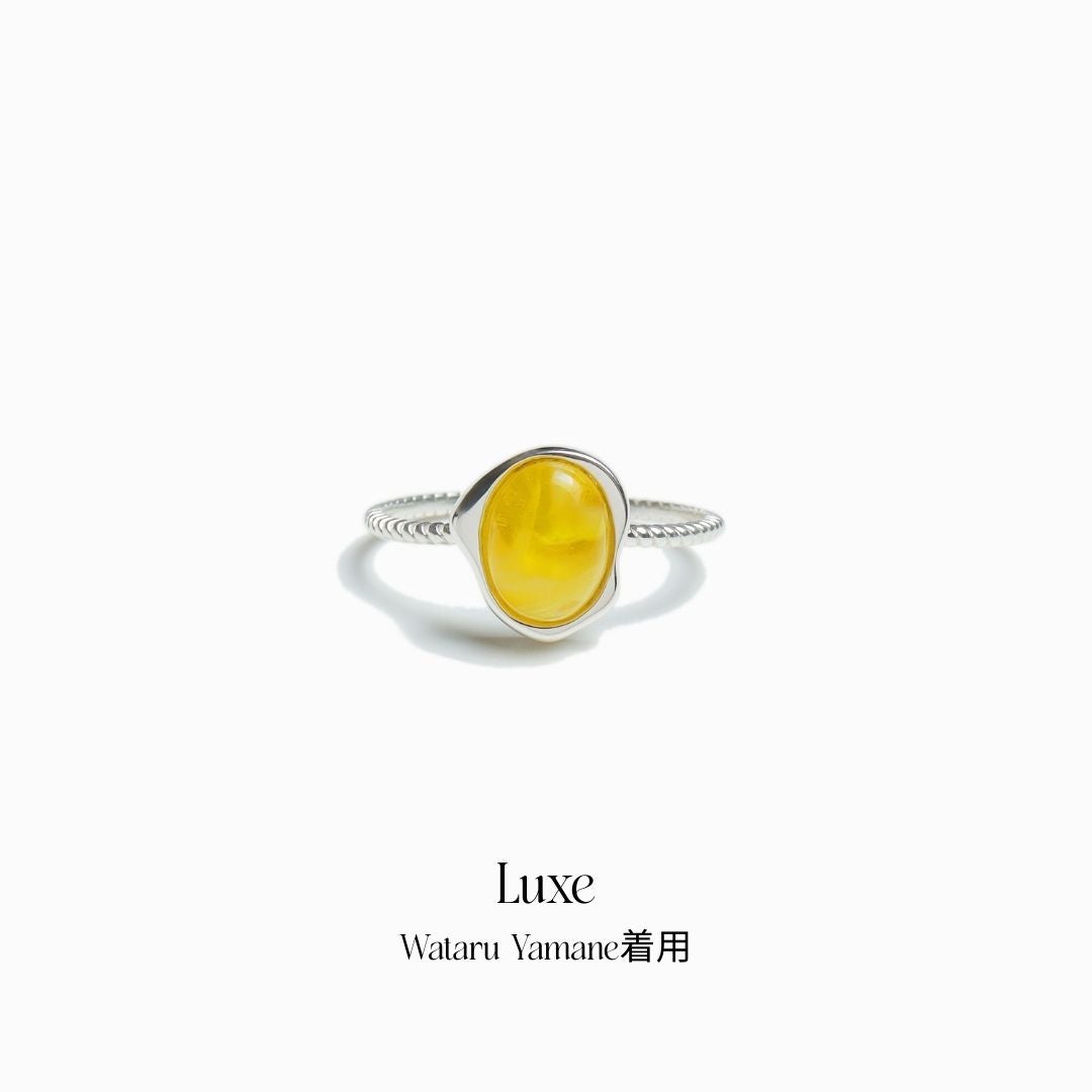 Noble One Ring- Yellow Stone【Casual】（Silver） | Melloff